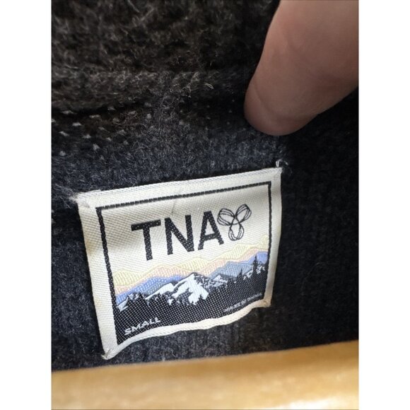 TNA Northwest Coast Lambswool Cardigan Small Cowichan Style Shawl Collar - Picture 5 of 8